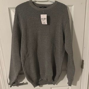 Forever 21 Gray Crewneck Sweater with Ribbed Texture